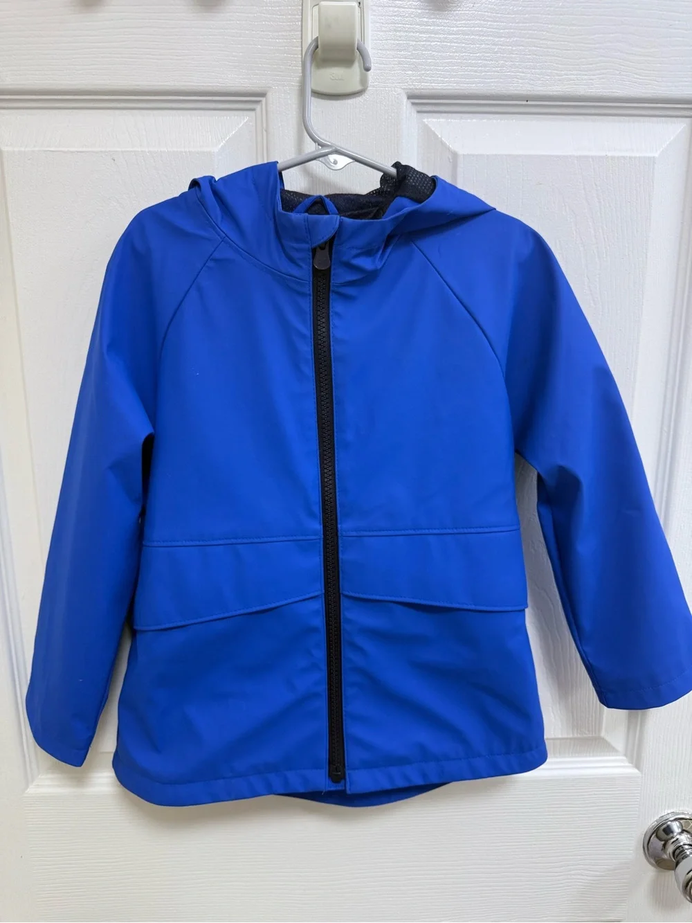 GAP Royal Blue Hooded Kids Rain Jacket, Size 5